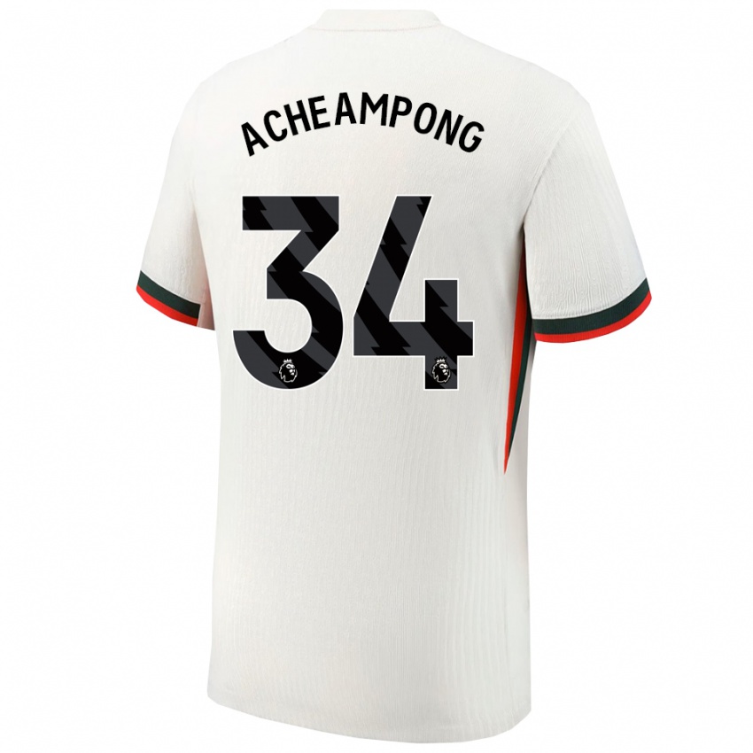 ילדים ג'וש אצ'אמפונג #34 לבן ירוק הרחק ג'רזי 2025/26 חולצה קצרה