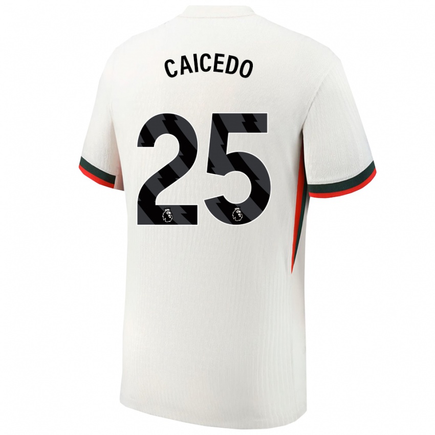 ילדים מויסס קאייסדו #25 לבן ירוק הרחק ג'רזי 2025/26 חולצה קצרה