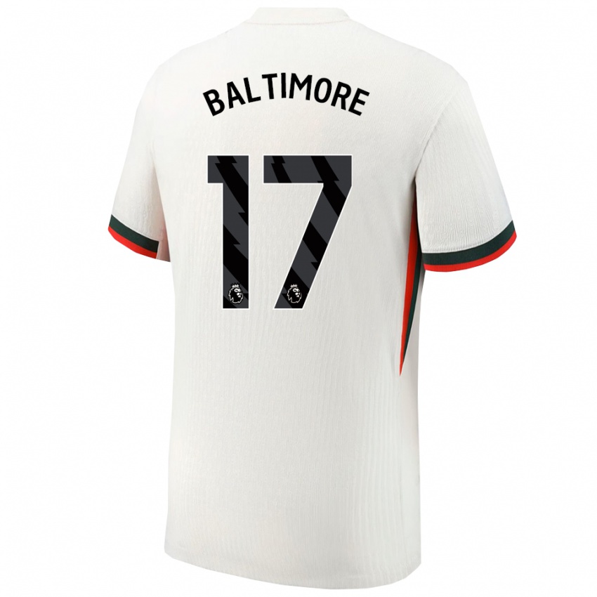 ילדים סנדי בולטימור #17 לבן ירוק הרחק ג'רזי 2025/26 חולצה קצרה