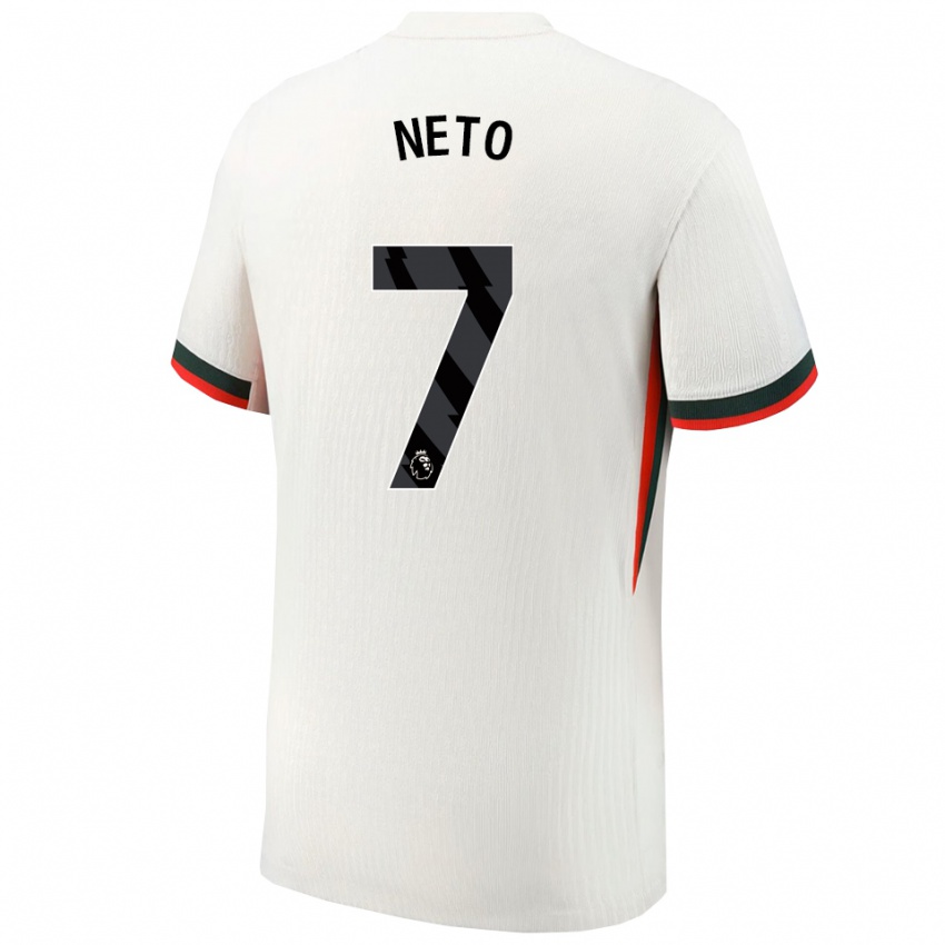 ילדים פדרו נטו #7 לבן ירוק הרחק ג'רזי 2025/26 חולצה קצרה