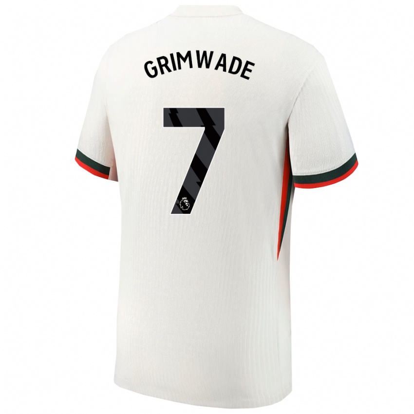 ילדים Heze Grimwade #7 לבן ירוק הרחק ג'רזי 2025/26 חולצה קצרה