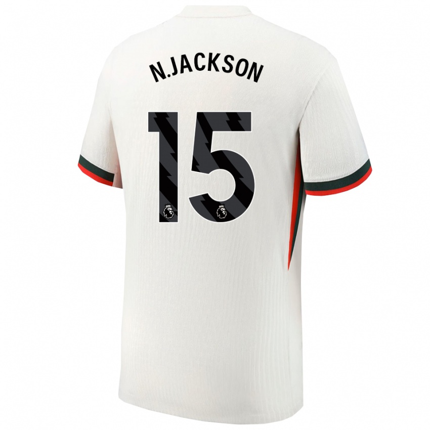ילדים ניקולא ז'קסון #15 לבן ירוק הרחק ג'רזי 2025/26 חולצה קצרה