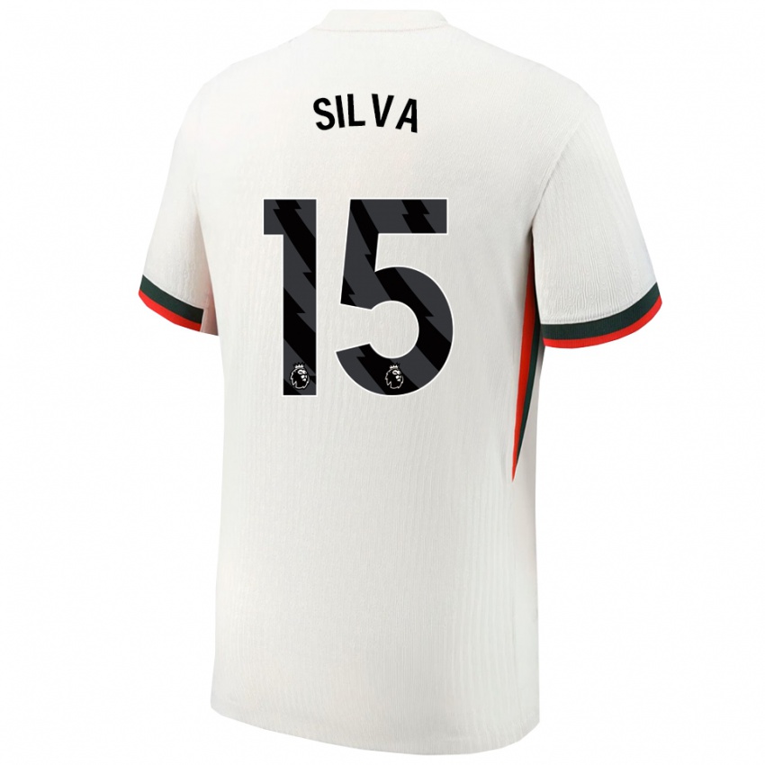 ילדים Isaac Silva #15 לבן ירוק הרחק ג'רזי 2025/26 חולצה קצרה