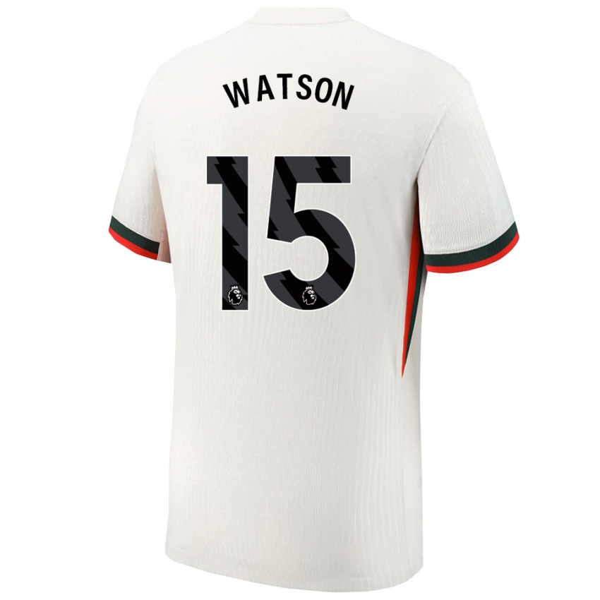 ילדים Reggie Watson #15 לבן ירוק הרחק ג'רזי 2025/26 חולצה קצרה
