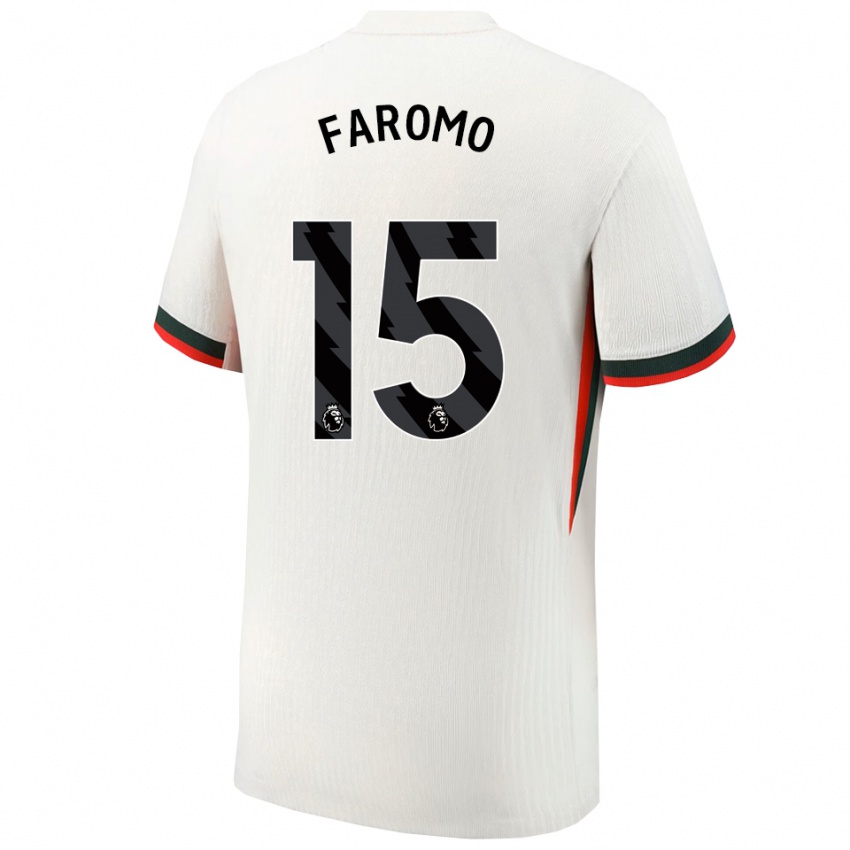 ילדים Trey Faromo #15 לבן ירוק הרחק ג'רזי 2025/26 חולצה קצרה