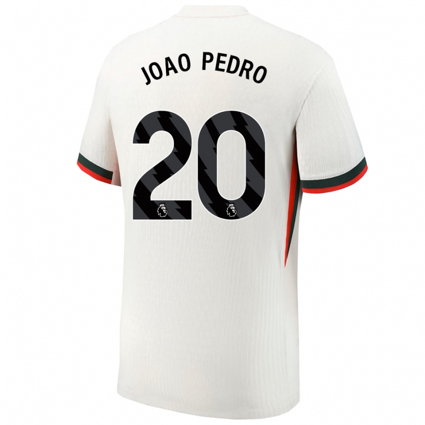 ילדים ז'ואאו פדרו #20 לבן ירוק הרחק ג'רזי 2025/26 חולצה קצרה