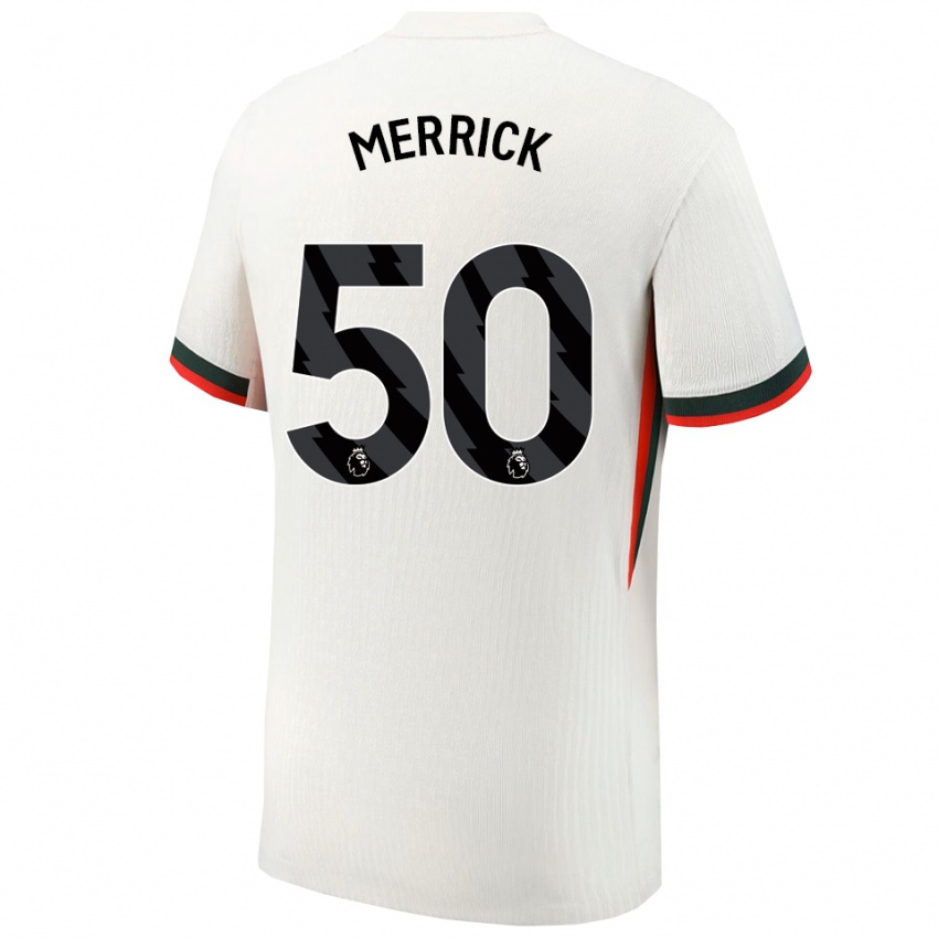 ילדים מקס מריק #50 לבן ירוק הרחק ג'רזי 2025/26 חולצה קצרה