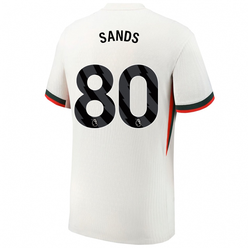 ילדים האדסון סנדס #80 לבן ירוק הרחק ג'רזי 2025/26 חולצה קצרה