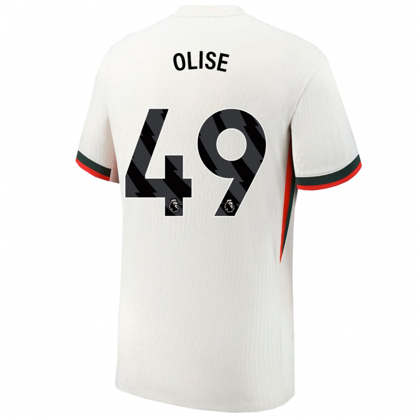 ילדים ריצ'רד אוליז #49 לבן ירוק הרחק ג'רזי 2025/26 חולצה קצרה