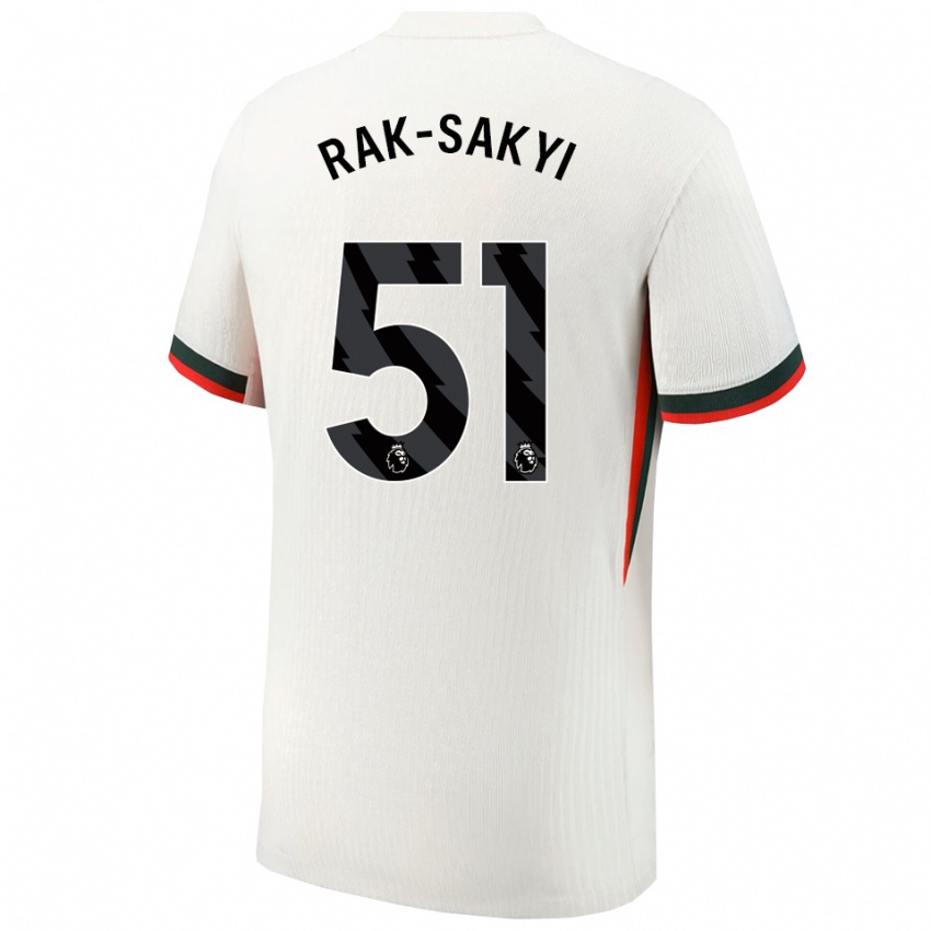 ילדים Sam Rak-Sakyi #51 לבן ירוק הרחק ג'רזי 2025/26 חולצה קצרה