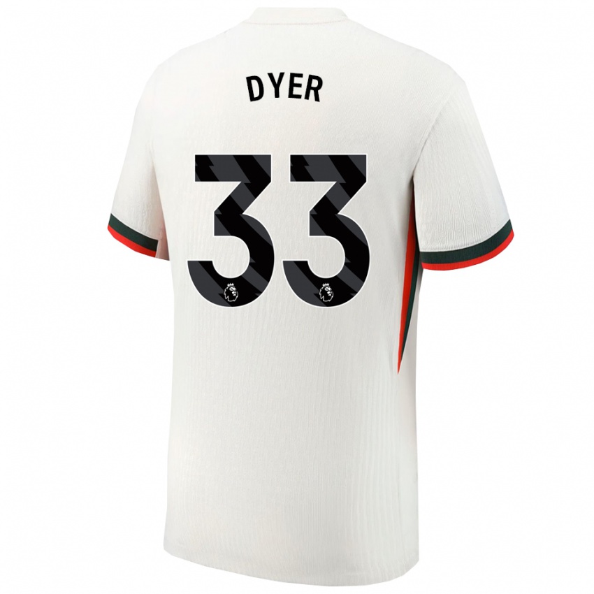 ילדים קיאנו דייר #33 לבן ירוק הרחק ג'רזי 2025/26 חולצה קצרה