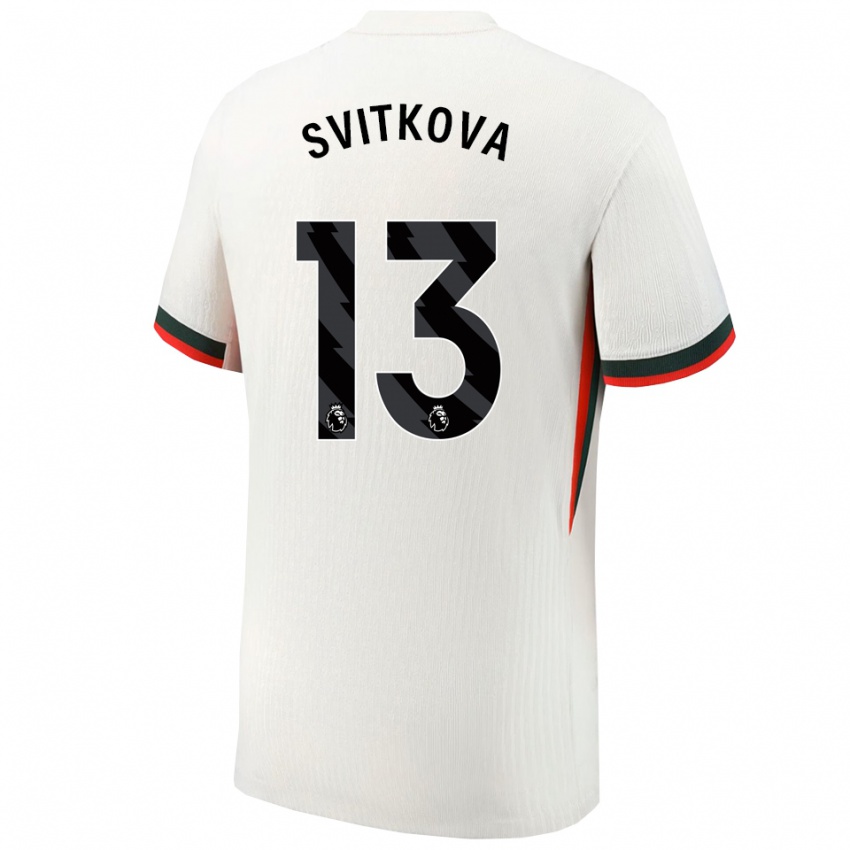 ילדים קתרינה סויטקובה #13 לבן ירוק הרחק ג'רזי 2025/26 חולצה קצרה