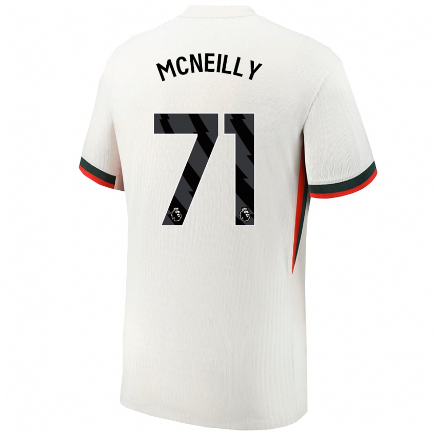 ילדים דונל מקנילי #71 לבן ירוק הרחק ג'רזי 2025/26 חולצה קצרה