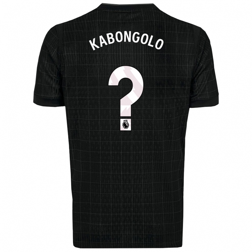 ילדים Melvyn Kabongolo #0 שחור אפור הרחק ג'רזי 2025/26 חולצה קצרה