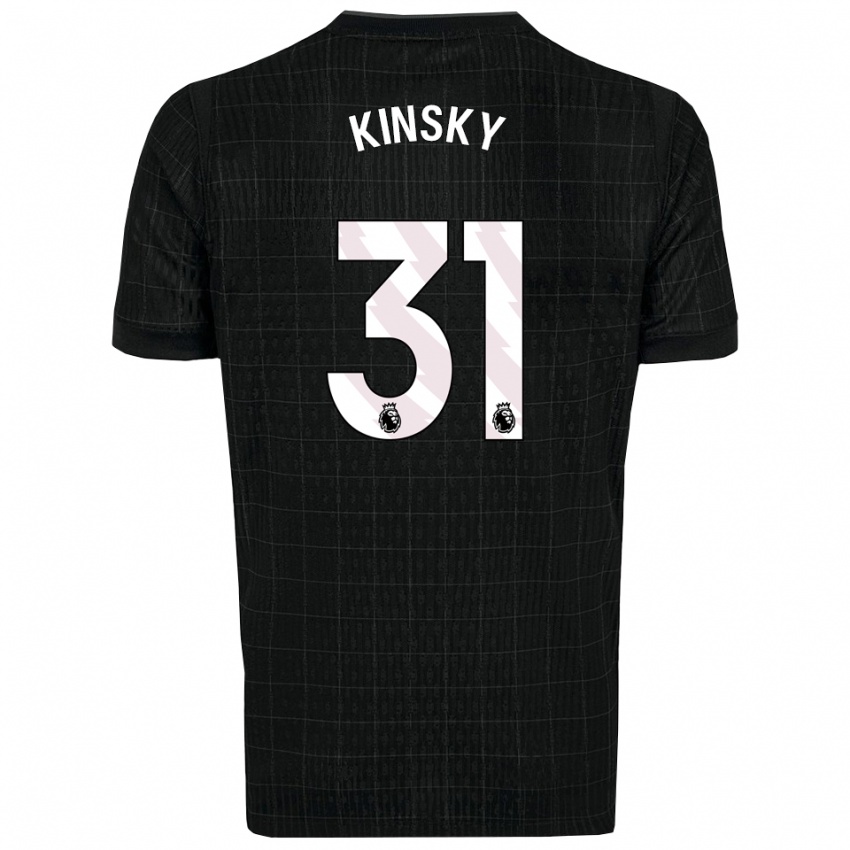 ילדים אנטונין קינסקי #31 שחור אפור הרחק ג'רזי 2025/26 חולצה קצרה