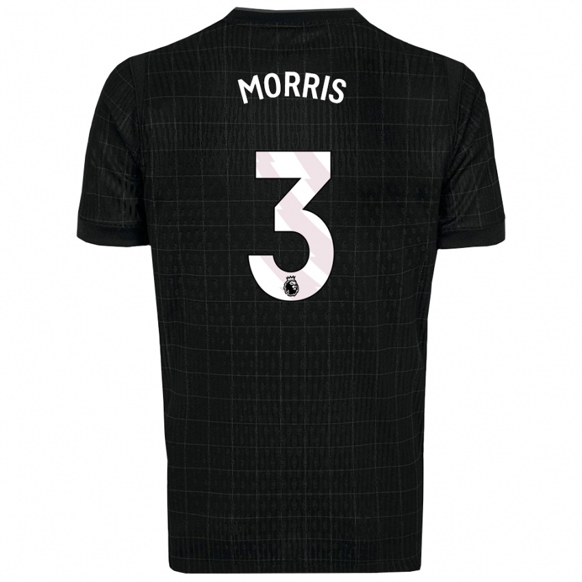 ילדים אלה בת' מוריס #3 שחור אפור הרחק ג'רזי 2025/26 חולצה קצרה