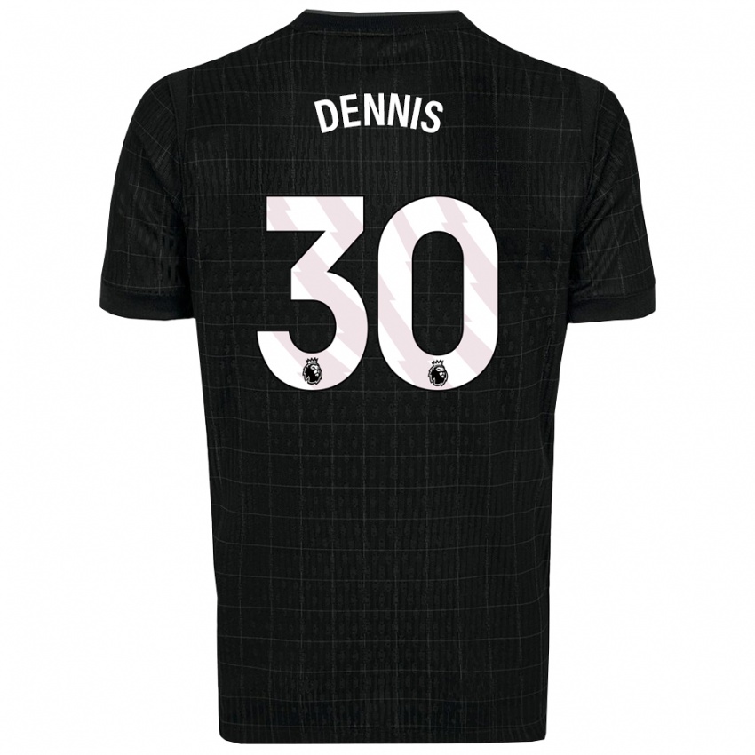 ילדים אראיה דניס #30 שחור אפור הרחק ג'רזי 2025/26 חולצה קצרה