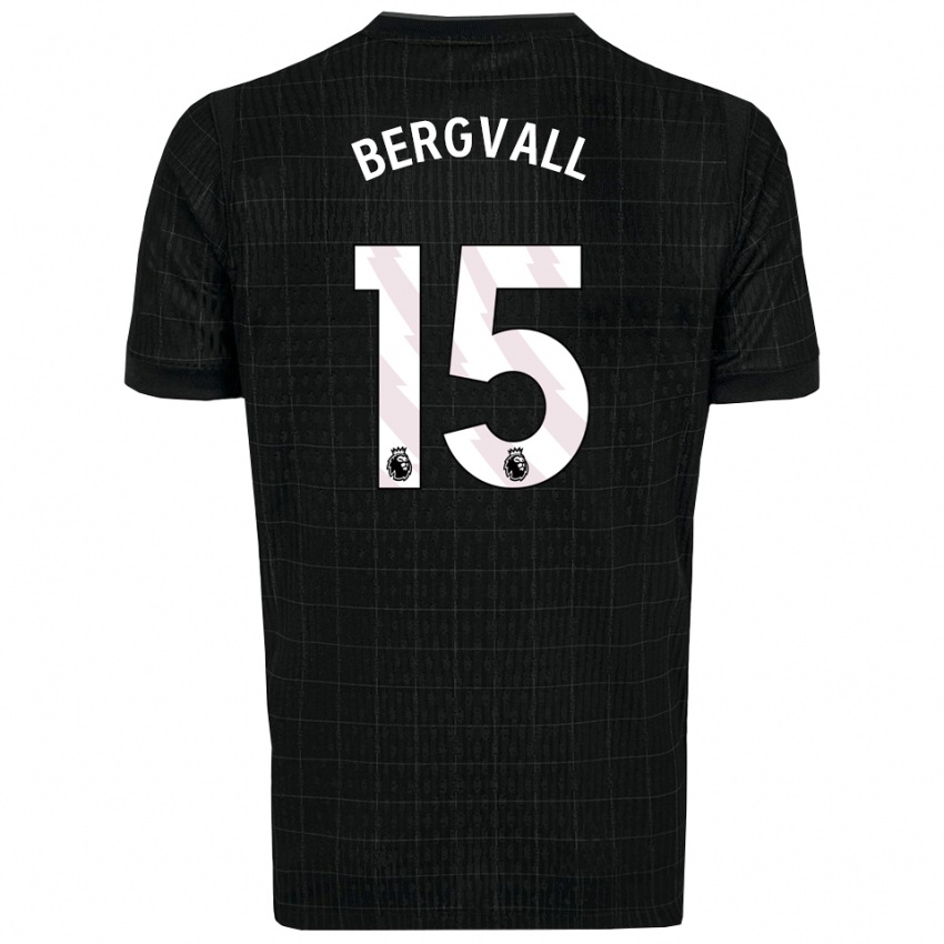 ילדים לוקאס ברגוואל #15 שחור אפור הרחק ג'רזי 2025/26 חולצה קצרה