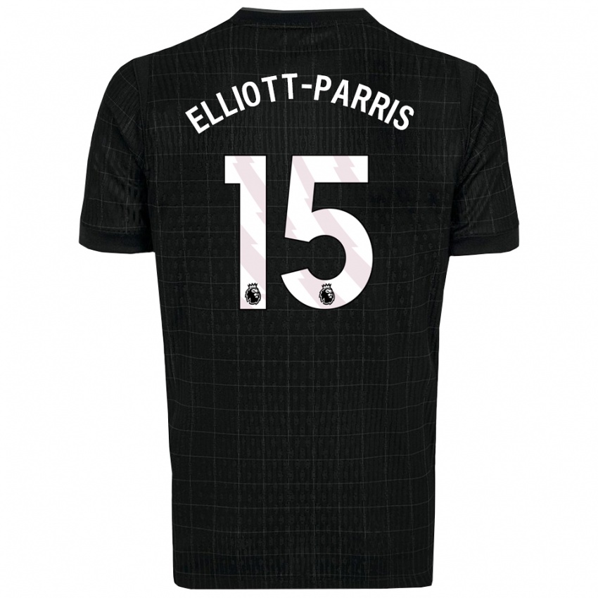 ילדים Reiss Elliott-Parris #15 שחור אפור הרחק ג'רזי 2025/26 חולצה קצרה