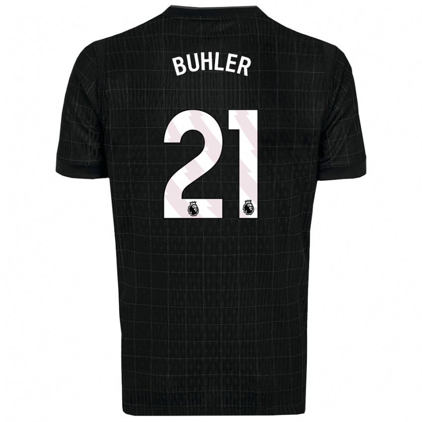 ילדים לואנה ביהלר #21 שחור אפור הרחק ג'רזי 2025/26 חולצה קצרה