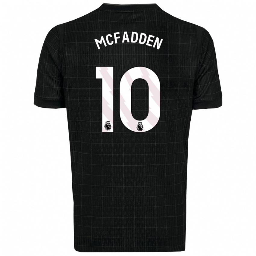 ילדים מקס מקפאדן #10 שחור אפור הרחק ג'רזי 2025/26 חולצה קצרה