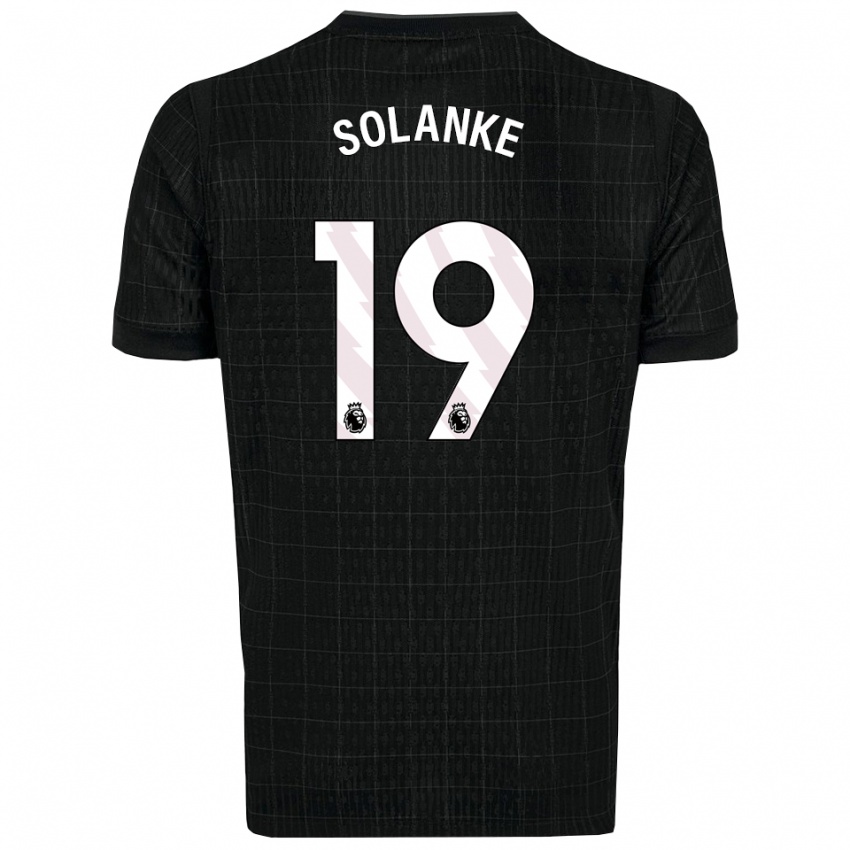 ילדים דומיניק סולאנקה #19 שחור אפור הרחק ג'רזי 2025/26 חולצה קצרה