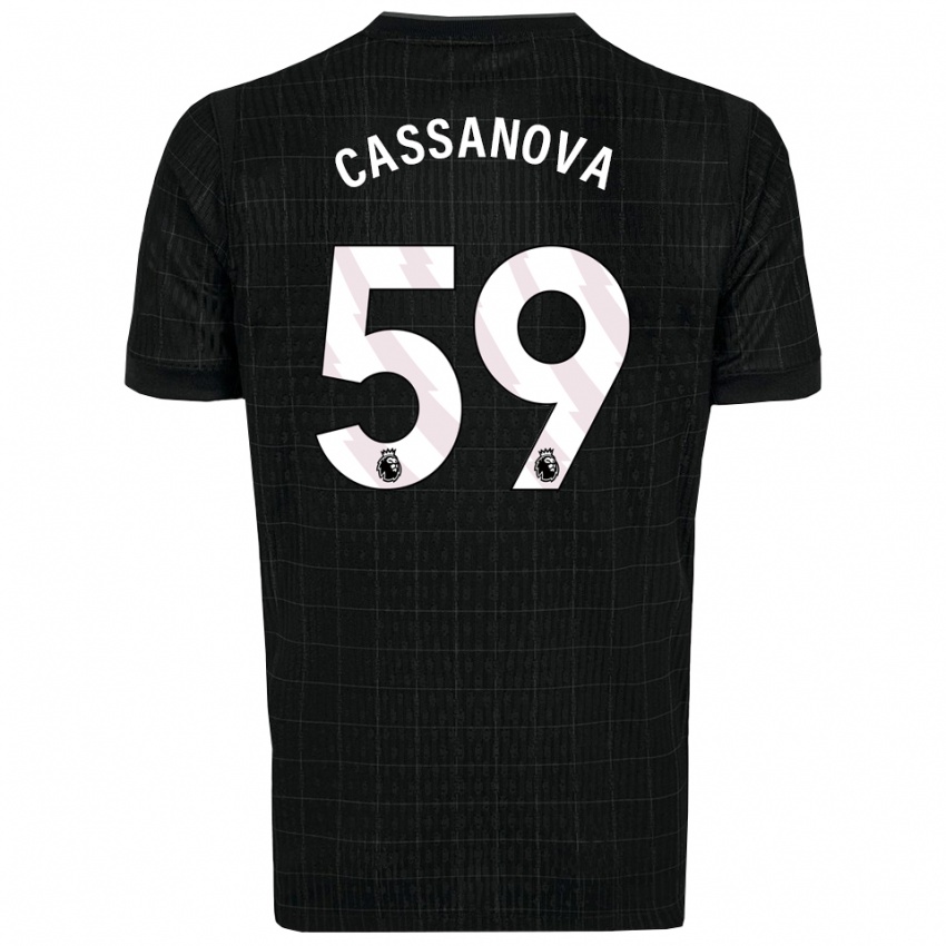 ילדים Dante Cassanova #59 שחור אפור הרחק ג'רזי 2025/26 חולצה קצרה
