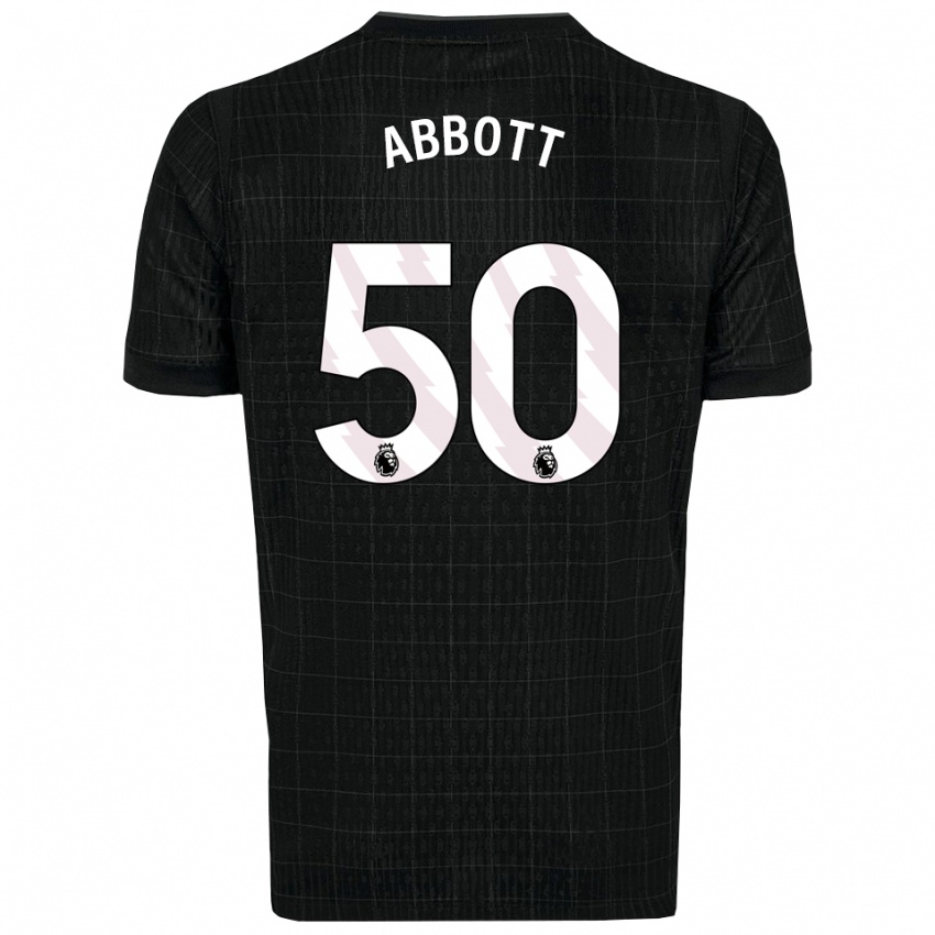 ילדים George Abbott #50 שחור אפור הרחק ג'רזי 2025/26 חולצה קצרה