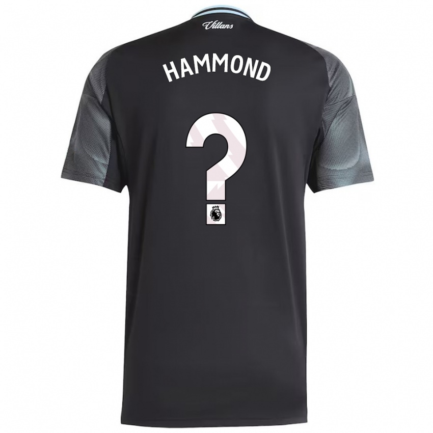 ילדים Alex Hammond #0 שחור תכלת הרחק ג'רזי 2025/26 חולצה קצרה