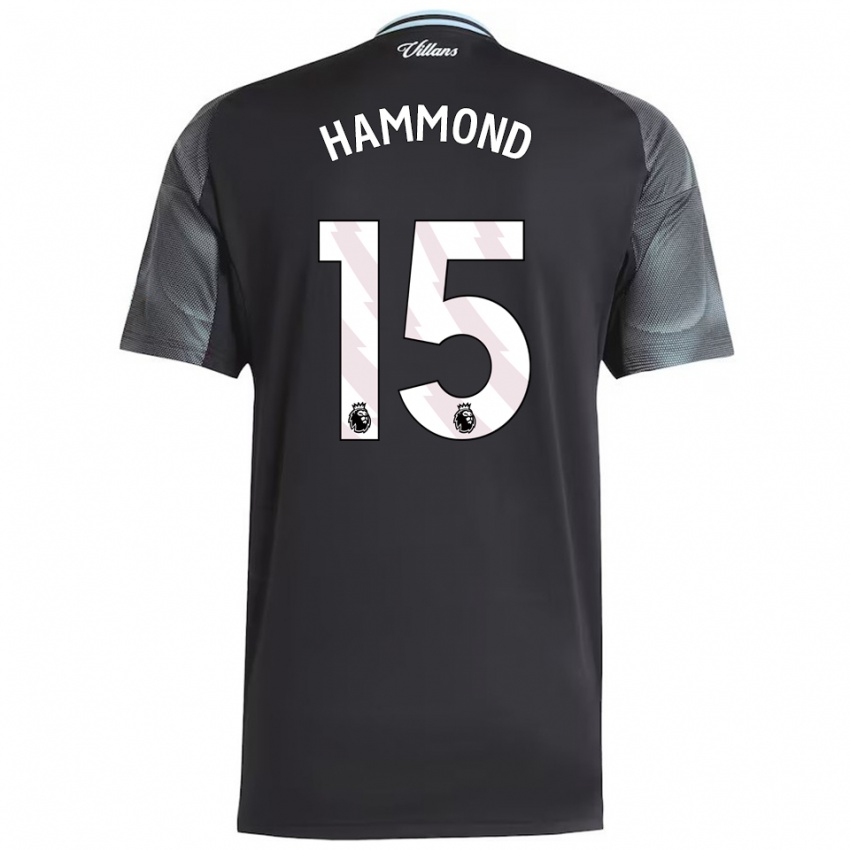 ילדים Rio Hammond #15 שחור תכלת הרחק ג'רזי 2025/26 חולצה קצרה