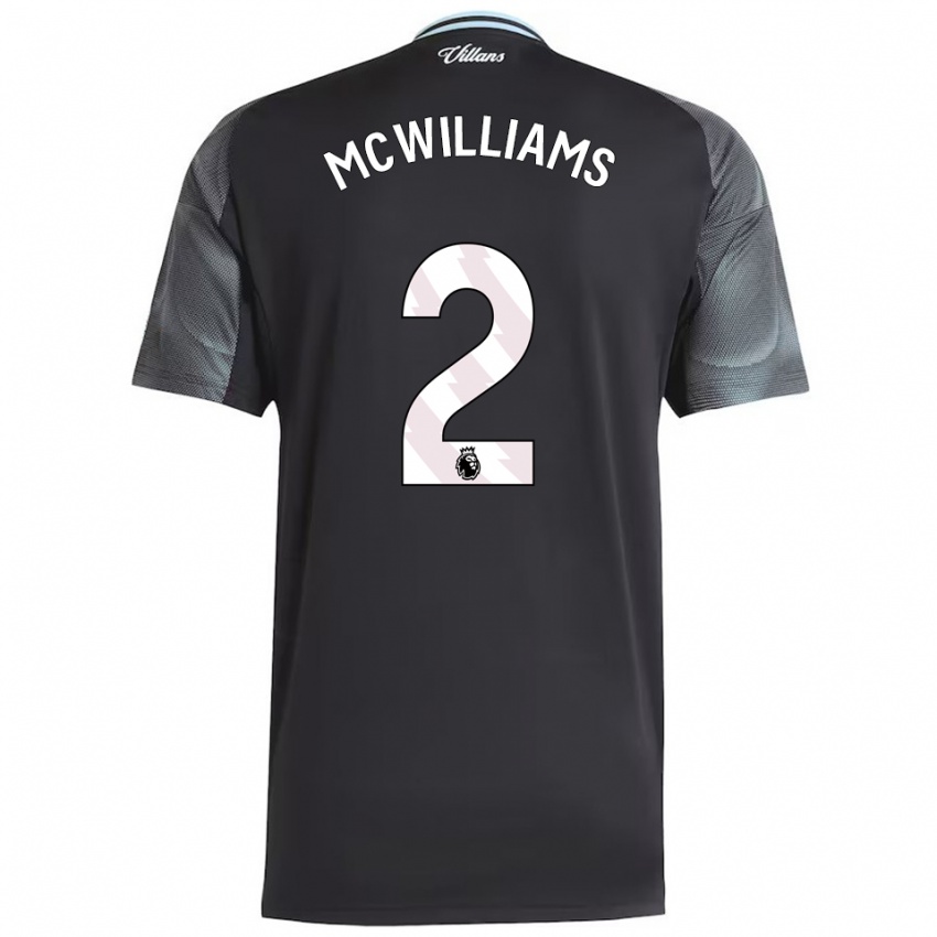 ילדים Ashton Mcwilliams #2 שחור תכלת הרחק ג'רזי 2025/26 חולצה קצרה