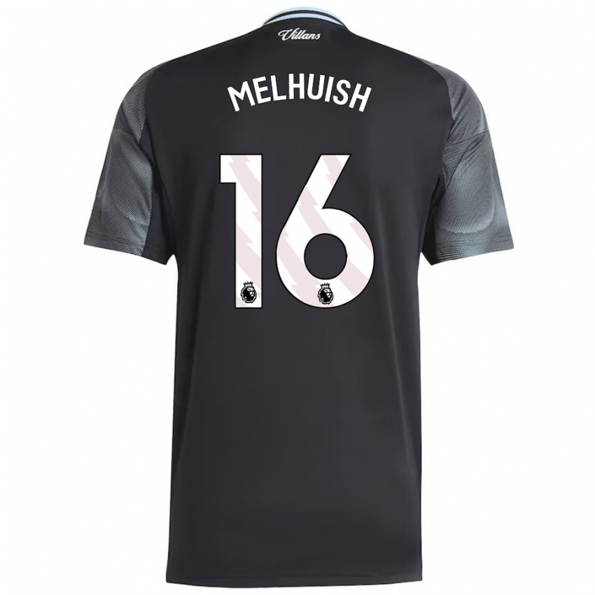 ילדים Lennon Melhuish #16 שחור תכלת הרחק ג'רזי 2025/26 חולצה קצרה