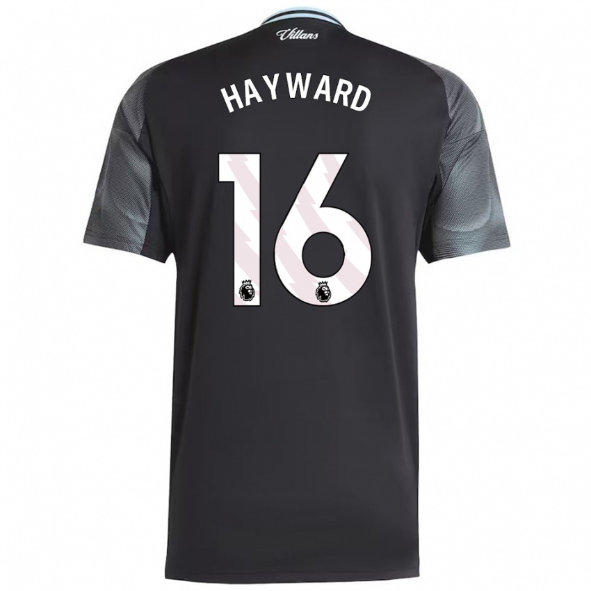 ילדים Vinnie Hayward #16 שחור תכלת הרחק ג'רזי 2025/26 חולצה קצרה