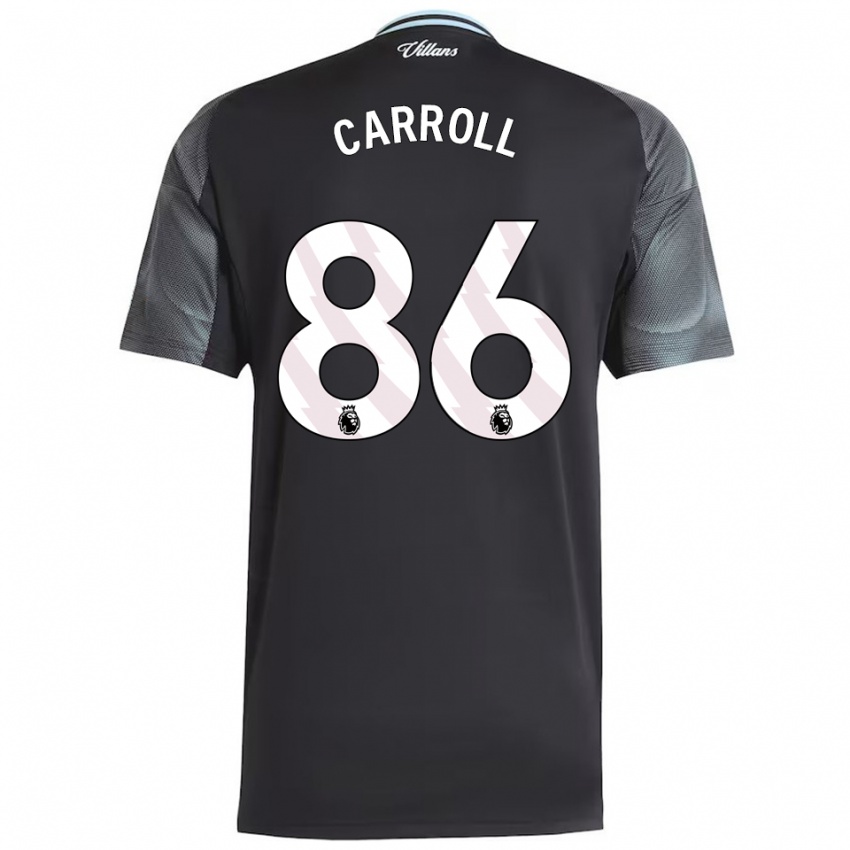 ילדים Tj Carroll #86 שחור תכלת הרחק ג'רזי 2025/26 חולצה קצרה