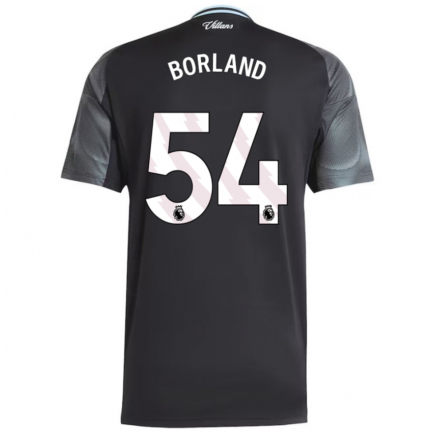 ילדים איידן בורלנד #54 שחור תכלת הרחק ג'רזי 2025/26 חולצה קצרה