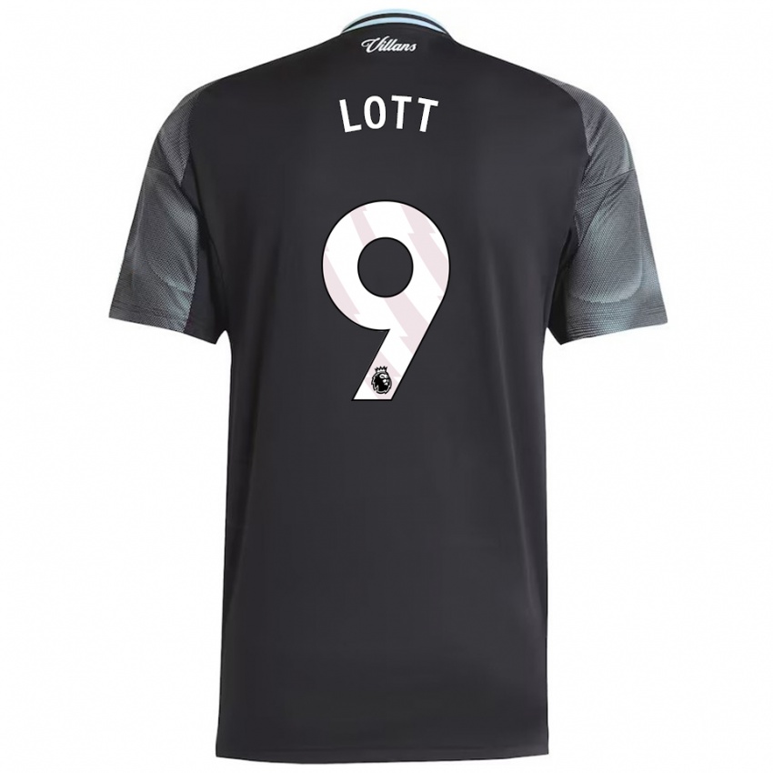 ילדים Max Lott #9 שחור תכלת הרחק ג'רזי 2025/26 חולצה קצרה