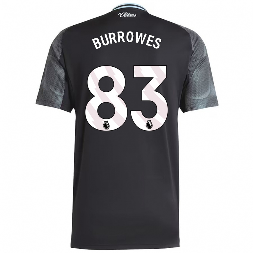 ילדים Bradley Burrowes #83 שחור תכלת הרחק ג'רזי 2025/26 חולצה קצרה