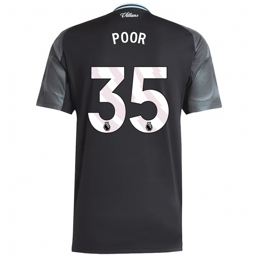 ילדים Sophia Poor #35 שחור תכלת הרחק ג'רזי 2025/26 חולצה קצרה