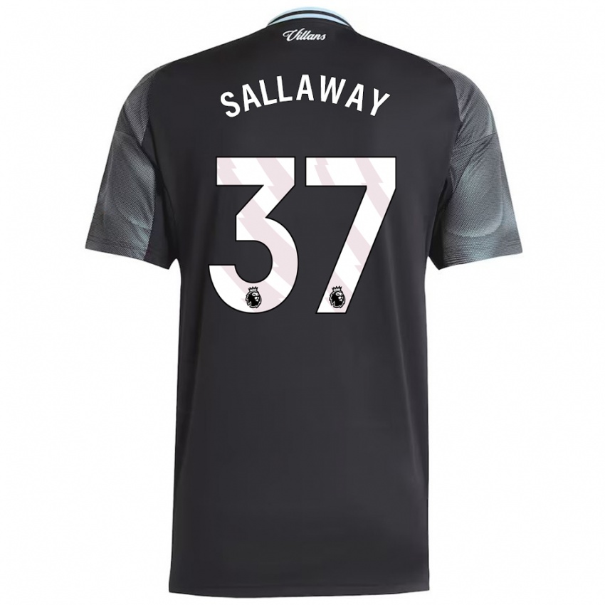 ילדים לידיה סאלאוויי #37 שחור תכלת הרחק ג'רזי 2025/26 חולצה קצרה