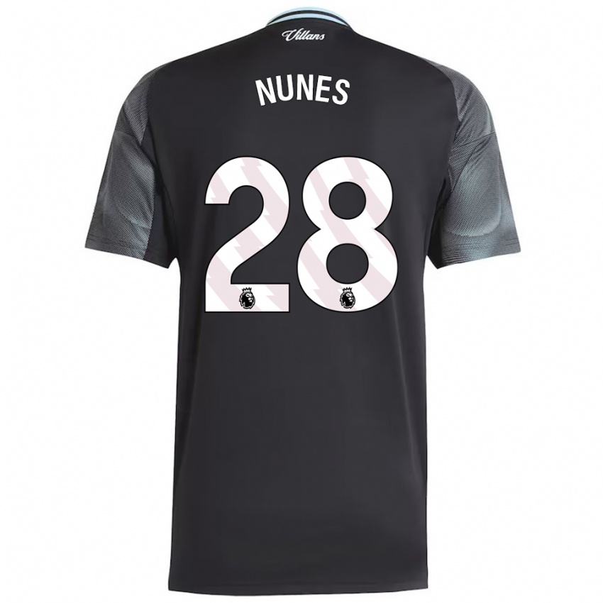 ילדים גבי נונס #28 שחור תכלת הרחק ג'רזי 2025/26 חולצה קצרה