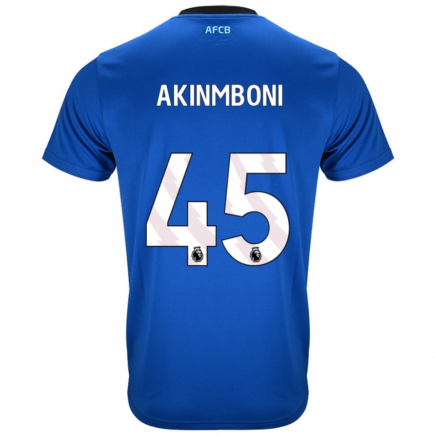 ילדים מאטאי אקינמבוני #45 כחול שחור הרחק ג'רזי 2025/26 חולצה קצרה