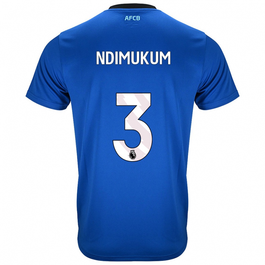 ילדים Dane Ndimukum #3 כחול שחור הרחק ג'רזי 2025/26 חולצה קצרה