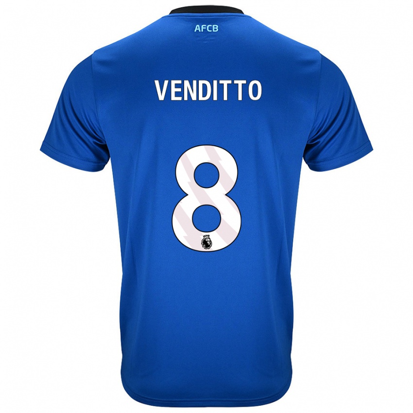 ילדים Olivia Venditto #8 כחול שחור הרחק ג'רזי 2025/26 חולצה קצרה