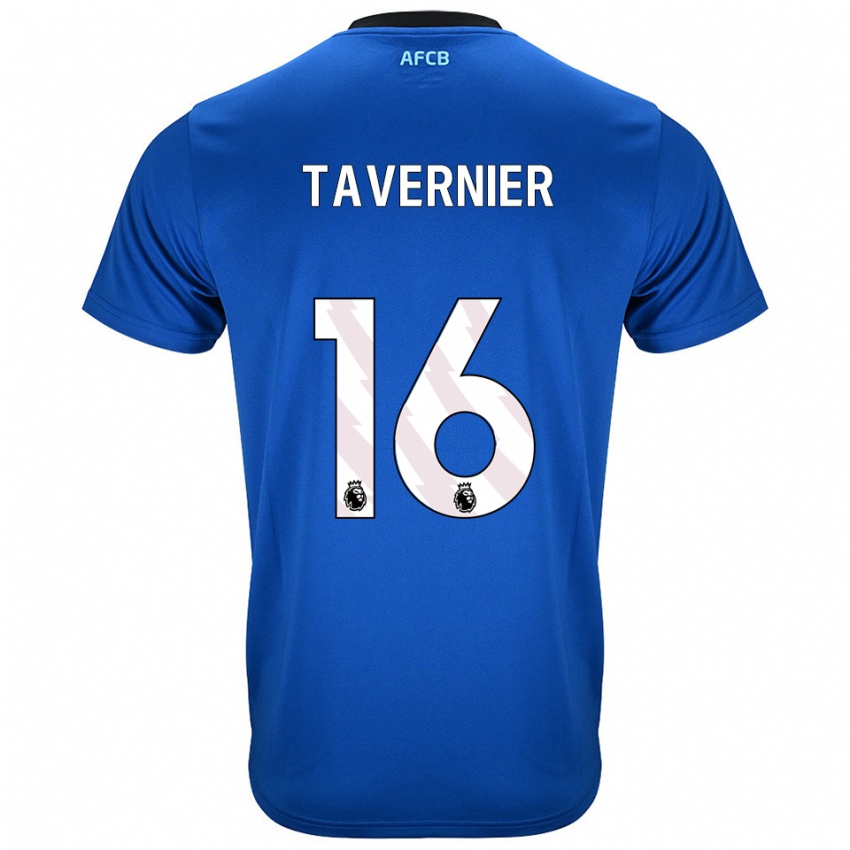 ילדים מרקוס טברנייר #16 כחול שחור הרחק ג'רזי 2025/26 חולצה קצרה