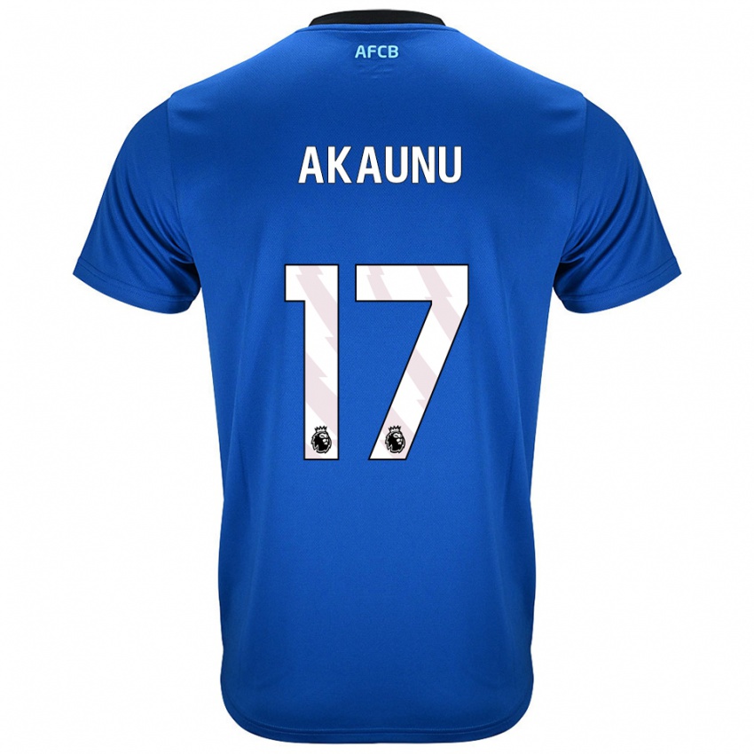 ילדים Kobaro Akaunu #17 כחול שחור הרחק ג'רזי 2025/26 חולצה קצרה