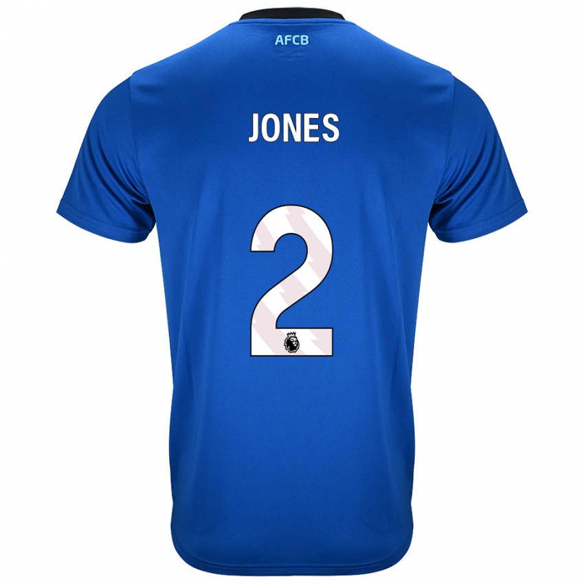 ילדים Abby Jones #2 כחול שחור הרחק ג'רזי 2025/26 חולצה קצרה