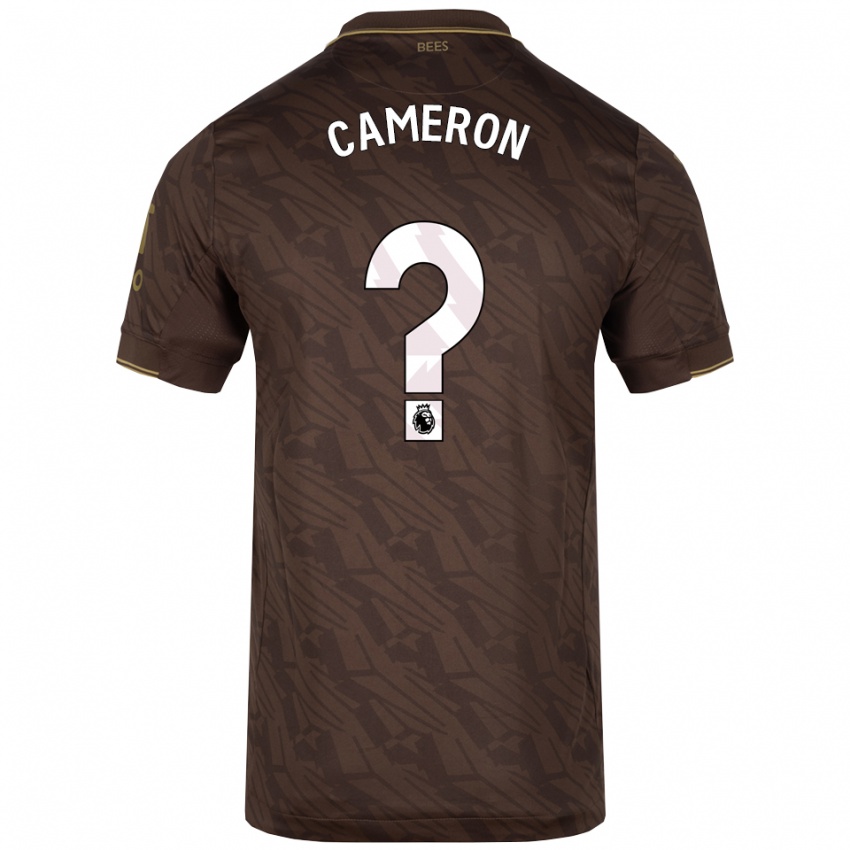 ילדים Cameron Anderson #0 חום זהב הרחק ג'רזי 2025/26 חולצה קצרה