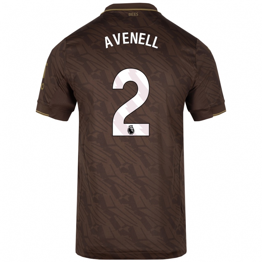 ילדים Caelan Avenell #2 חום זהב הרחק ג'רזי 2025/26 חולצה קצרה