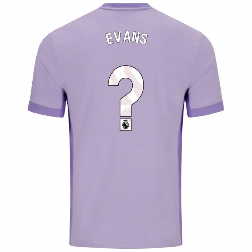 ילדים Jake Evans #0 טארו סגול לבן הרחק ג'רזי 2025/26 חולצה קצרה