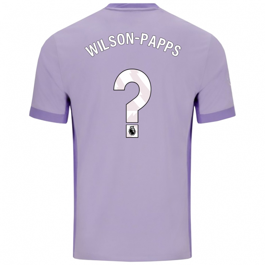 ילדים Charlie Wilson-Papps #0 טארו סגול לבן הרחק ג'רזי 2025/26 חולצה קצרה